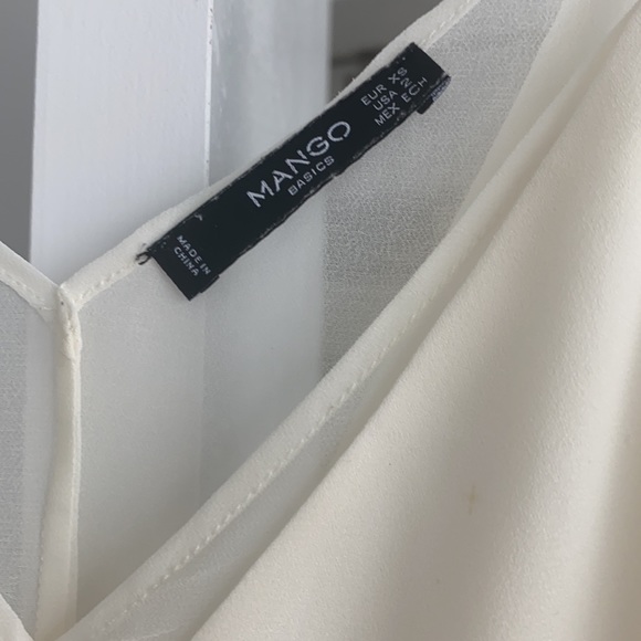 2 for $20 MANGO Chiffon White Tank - Picture 2 of 5